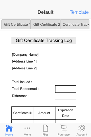 Gift Certificate screenshot 2