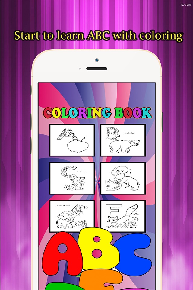 ABC Coloring Book for kids age 1-6 :Cute alphabets screenshot 2