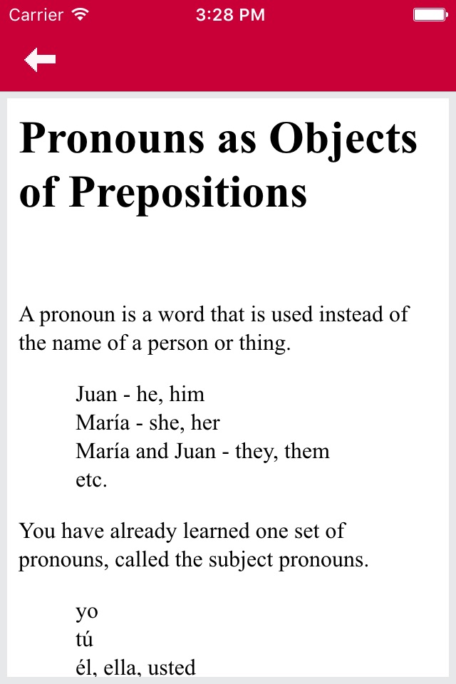 Spanish Grammar - Basic and advanced lessons screenshot 4