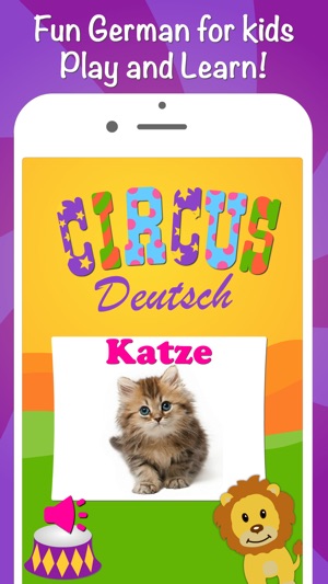 德語初學者的孩子和成人的學習通過有趣的遊戲語言 Circus Deutsch German for kids Free(圖1)-速報App