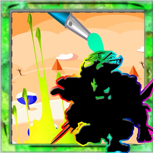 Kids Coloring Books App Turtle Ninja Edition icon