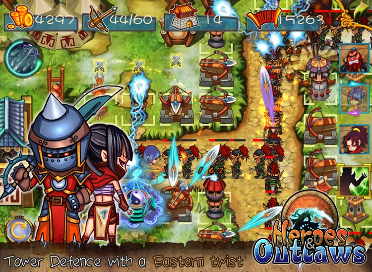 HeroesOutlaws HD: An epic tower defence adventure