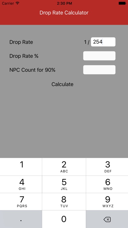 Drop Rate Calculator