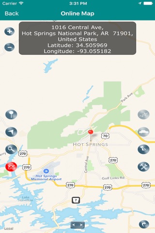 Hot Springs National Park Map screenshot 2