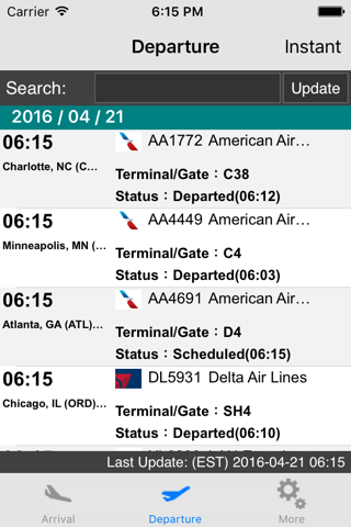 US New York LaGuardia Airport Flight Info screenshot 2