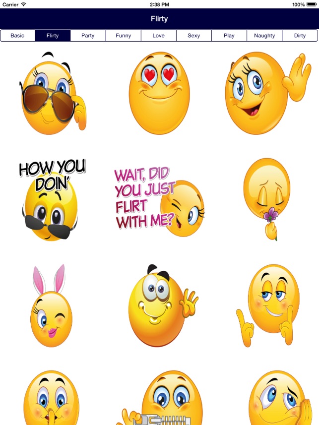 Smileys flirt 300+ Emoji