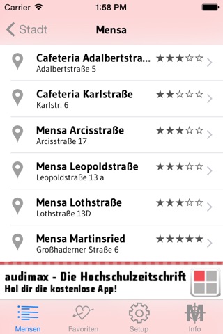 Mensa-Jäger: Mensa Speiseplan screenshot 2