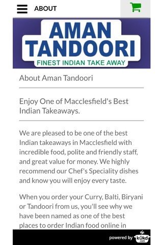 Aman Tandoori Indian Takeaway screenshot 4