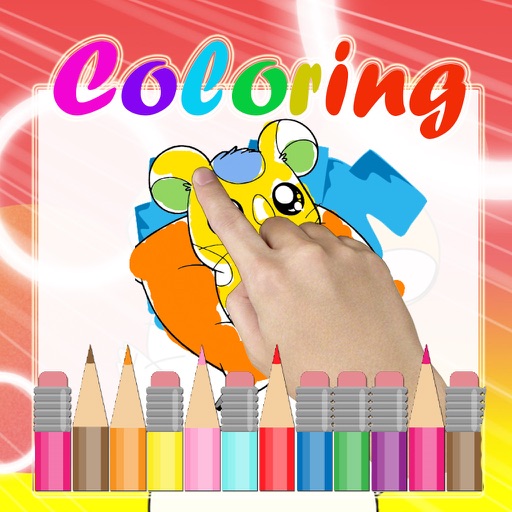 Paint Coloring Pages Hamster Adventure Game for Hamtaro iOS App