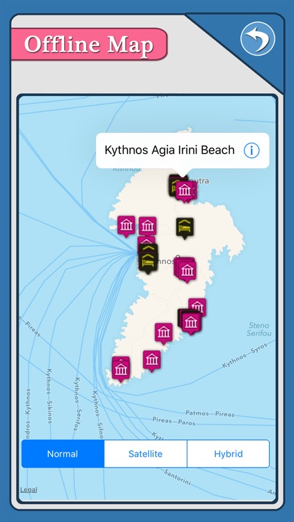 Kythnos island Offline Map Travel  Guide