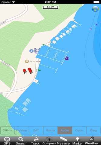 Starnberger See GPS Navi Karte für bootfahren angeln und segeln screenshot 4