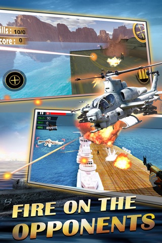 Sniper Gunship War 3D:Free airplane gun shooting games screenshot 2