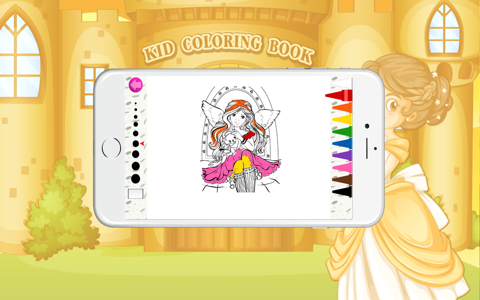 Coloring books (princess2) : Coloring Pages & Learning Games For Kids Free! screenshot 3