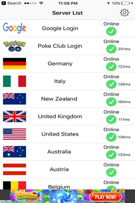 Game screenshot Connection Status For Pokémon GO apk