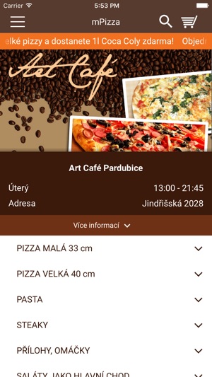 Pizzerie Art Cafe Pardubice