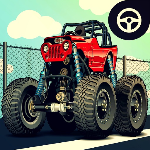 Monster truck speed racer - Cool speedway heavy cars driving simulator games for little kids Icon