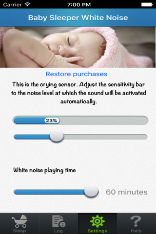 Baby sleeper: womb sounds and white noise for soothing and calming baby screenshot 2