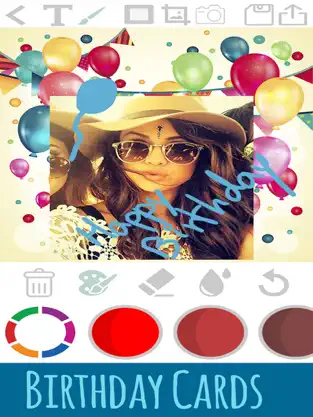 Screenshot 3 Crear tarjetas feliz cumpleaños - editar y diseñar iphone