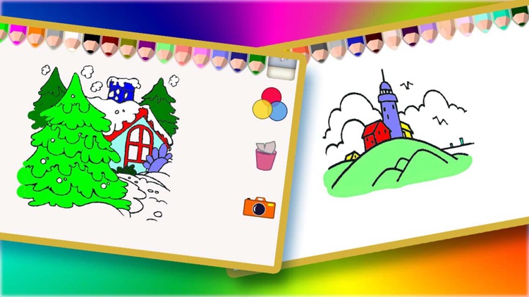 Colouring the Scenery Step By Step - Coloring Book For  Kids and Preschool Children