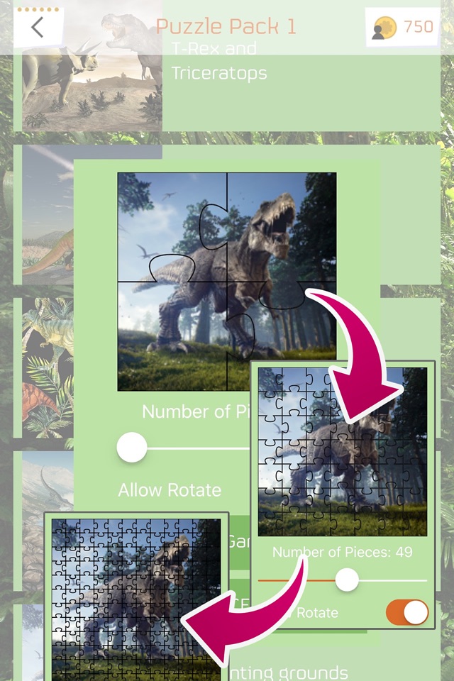 Dino Puzzles - dinosaur jigsaw puzzles screenshot 3