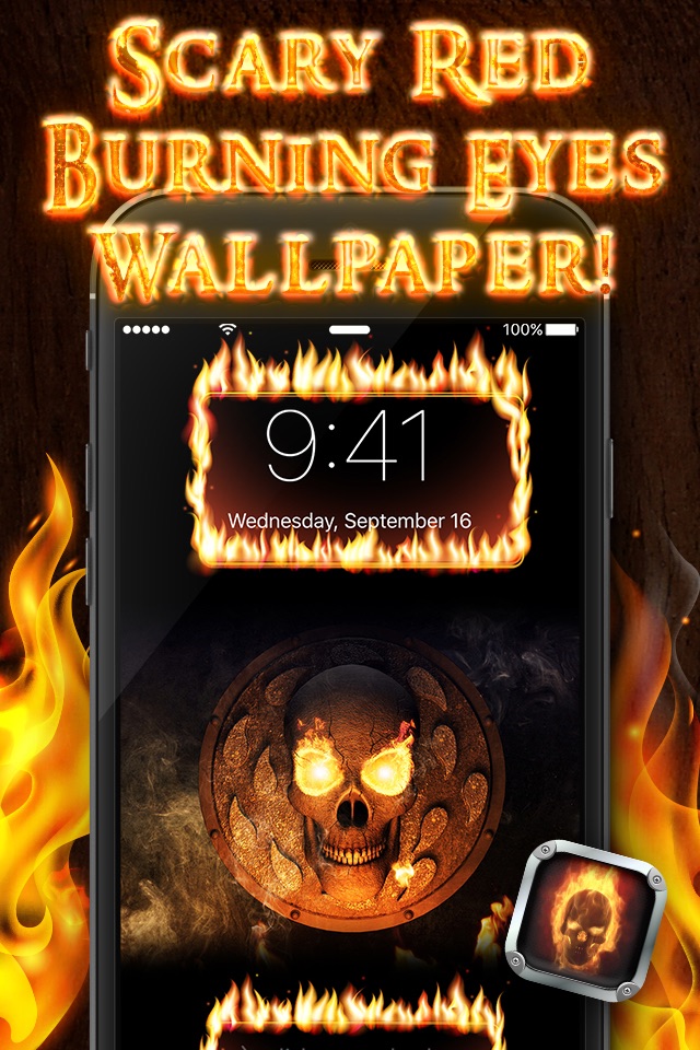 Skull on Fire Wallpapers – Cool Background Pictures and Scary Lock Screen Theme.s screenshot 4