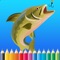 "Fish Cartoon Coloring Book | Coloring Free Games for Kids Boy and Girls reading and educational for toddlers by Kids Academy