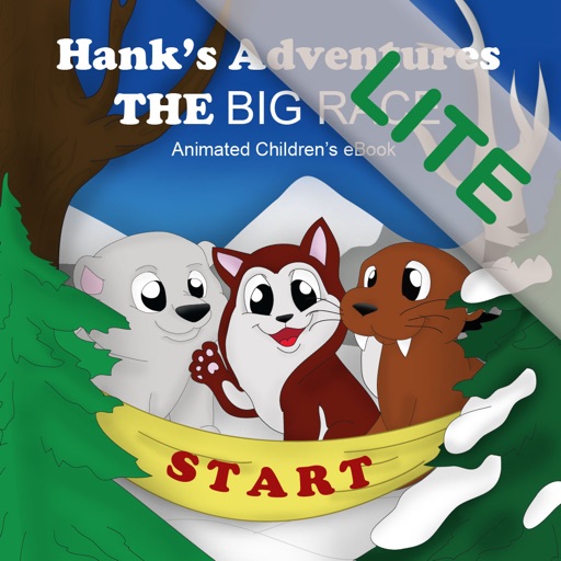 The Big Race Lite!! an animated winter storybook for kids and toddlers with cute animals