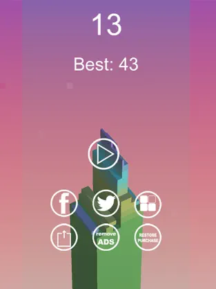 Screenshot 3 Block Tower Stack-Up - Brand New Spinning Blocks Stacker Games to kill time iphone