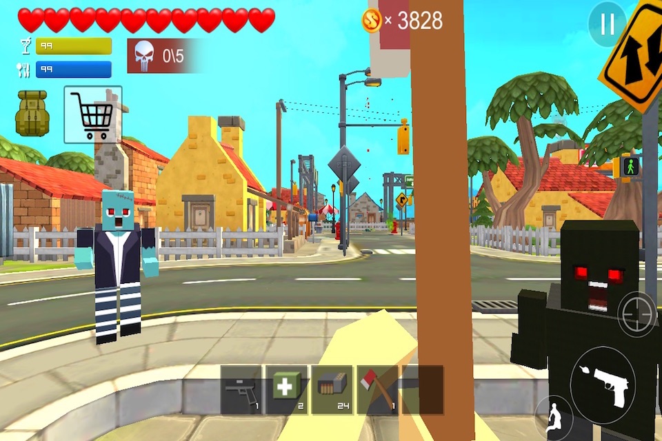 Pixel Gun Shooting - Block City Games screenshot 3