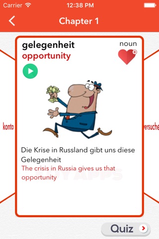 German Vocabulary Trainer - Flashcards - Learn German Easily screenshot 4
