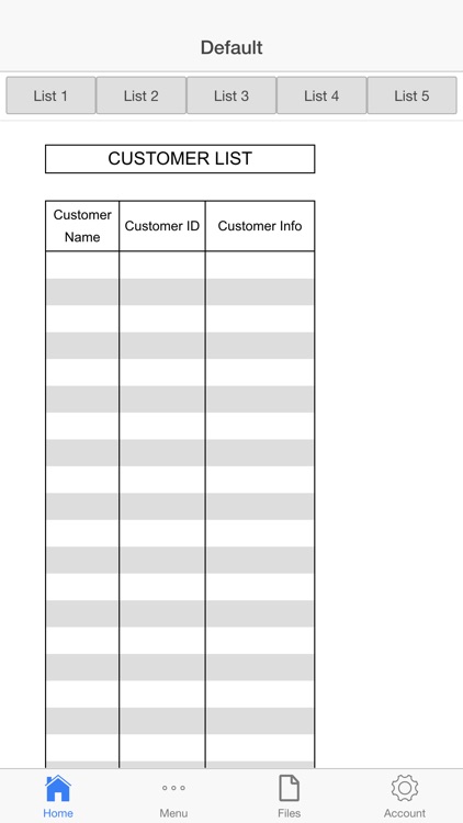 Customer List