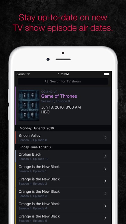 Episodes - Never miss TV show episodes again