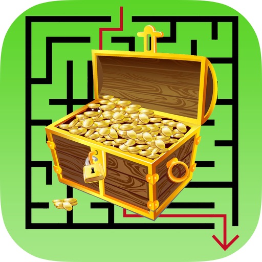 The Labyrinth Coloring Book: Learn to find the treasure in maze, Free games for children Icon