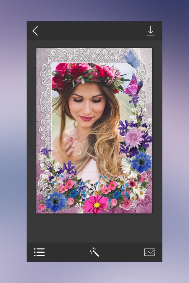 Love Flower Photo Frame - Photo frame editor screenshot 2