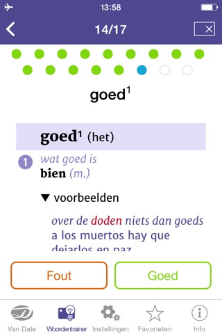Spanish Dictionary Pro - Van Dale Unabridged dictionary: translate between Dutch and Spanish, check spelling, listen to pronunciation and use words correctly screenshot 3