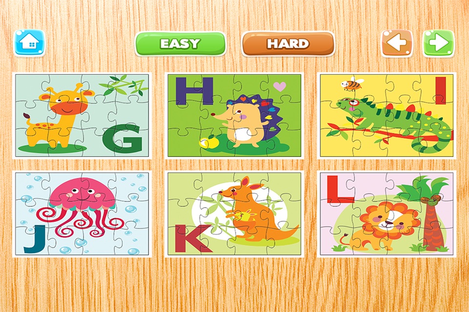 Alphabet Preschool Learning Educational Puzzles for Toddler - Teachme ABC animals endless fun screenshot 2