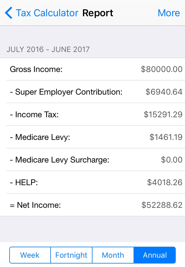 Income Tax Calculator (Aussie & NZ) screenshot 2