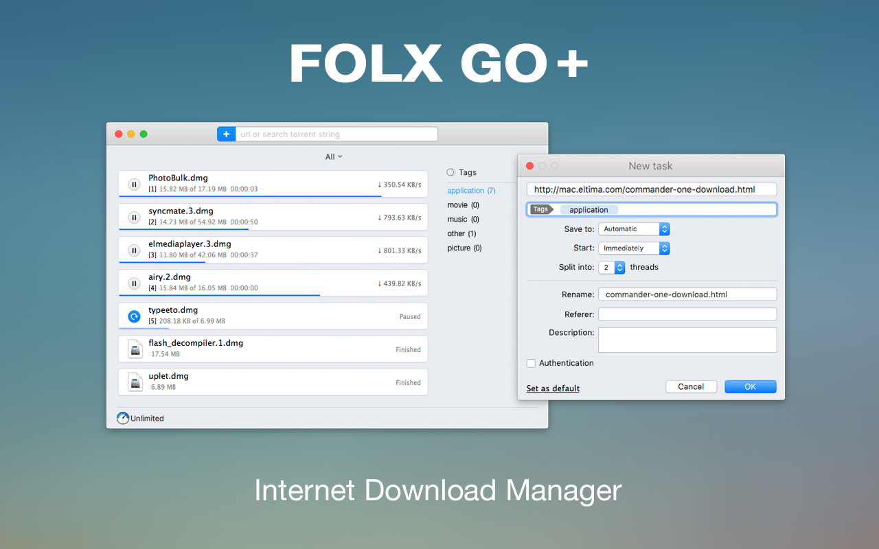 Folx Go 5 3 – Manage And Organize Downloads Software