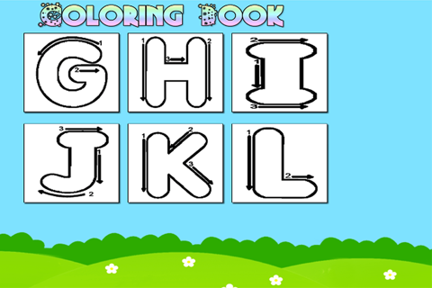 Learn ABC Coloring Book - Printable Coloring Pages with Finger Painting Educational Learning Games For Kid & Toddler screenshot 3