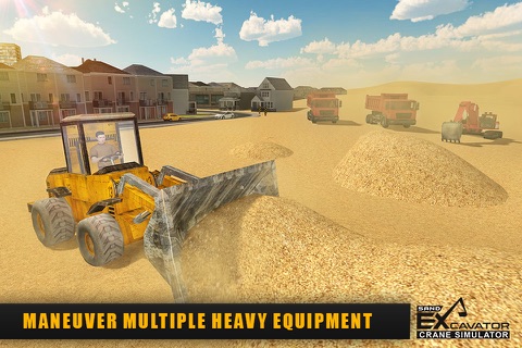 Sand Excavator Crane Simulator 3D - Be a Crane Operator & Drive loader Truck From Quarry To Construction Site screenshot 2