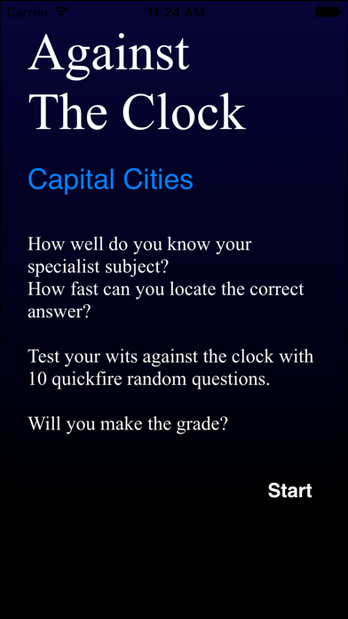 How to cancel & delete Against The Clock - Capital Cities from iphone & ipad 1