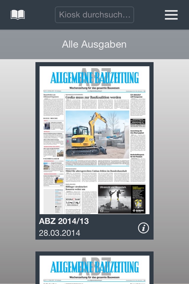 Allgemeine Bauzeitung ABZ ePaper screenshot 2
