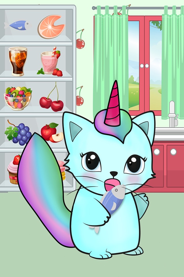 Kittycorn Virtual Pet – New animal friend for kids to take care and play screenshot 3