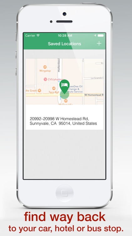 Way Back : find your car or hotel