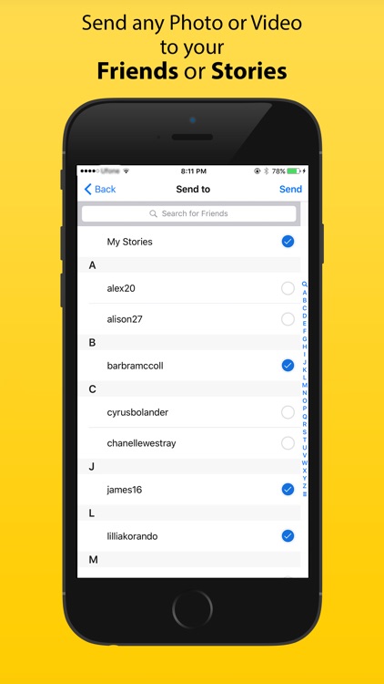 InstaSnap Upload Free for Snapchat and Instagram - Upload and Repost Photos & Videos from Camera roll, Photos library and Instagram account to Snapchat screenshot-3