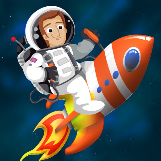 Space Rocket Ride Icon