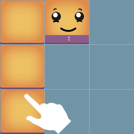 Smiley Square Block Swiping Pro - brain train game Icon