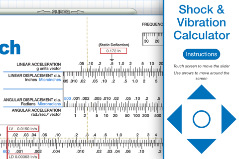 Shock and Vibration Calculator Slide Rule screenshot 3