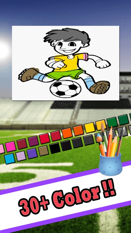 Cute Soccer Coloring Book - Drawing and Painting Page Games for Kids