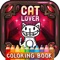 Icon Hand Draw Cat Lover Coloring Book